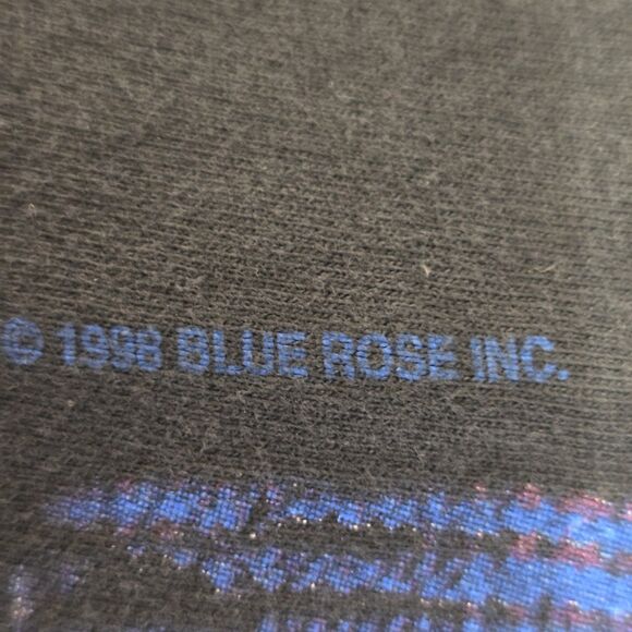 Vtg 1998 Garth Brooks Shirt Mens XL Blue Rose Graphic Concert Tour Country Music - Picture 4 of 13